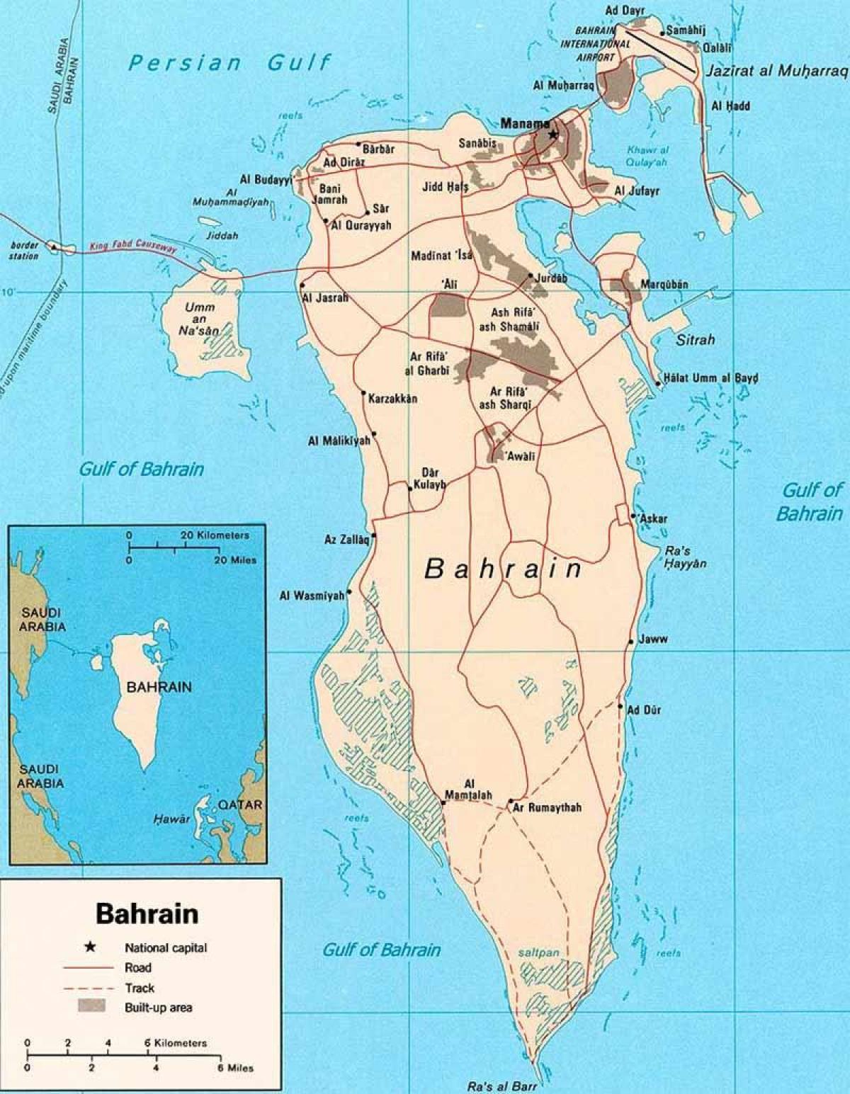 Bahrain đường bản đồ