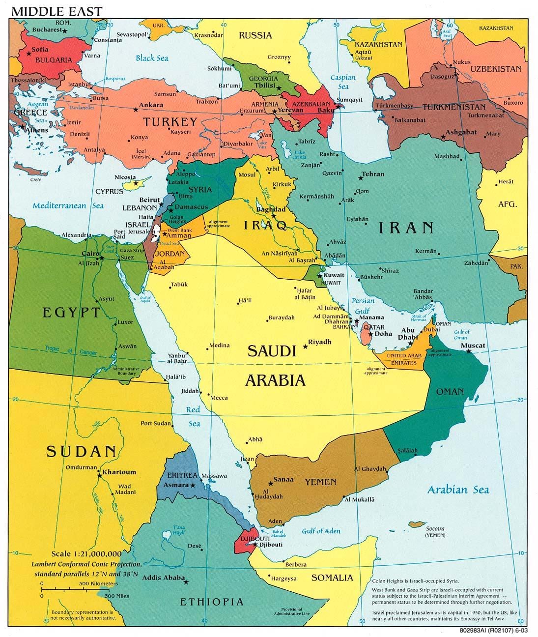 Bahrain trên trung đông bản đồ