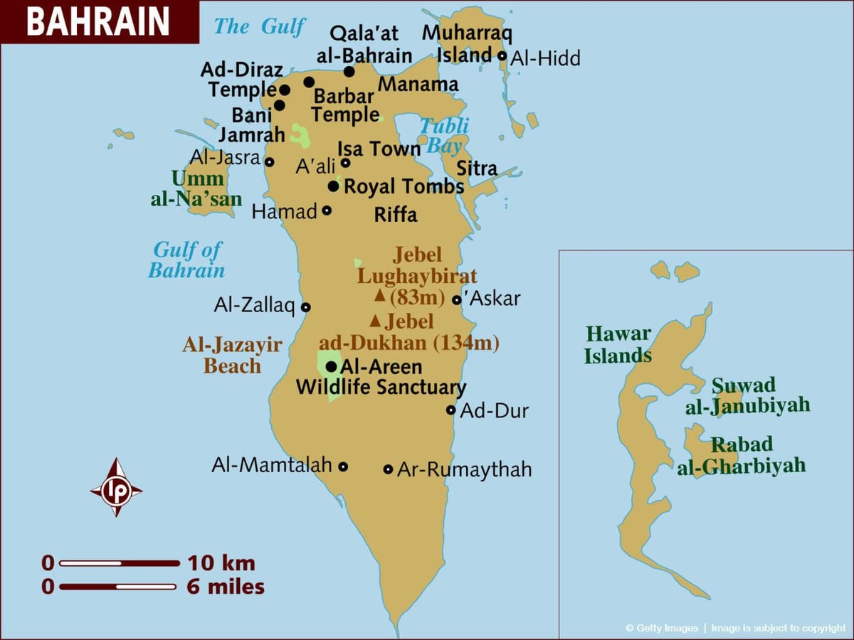 al Bahrain bản đồ