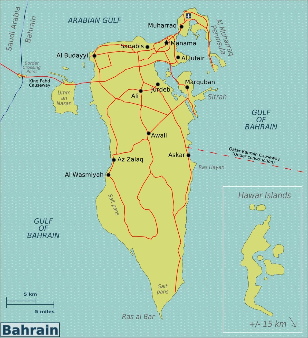 Sân bay quốc tế Bahrain đậu xe bản đồ