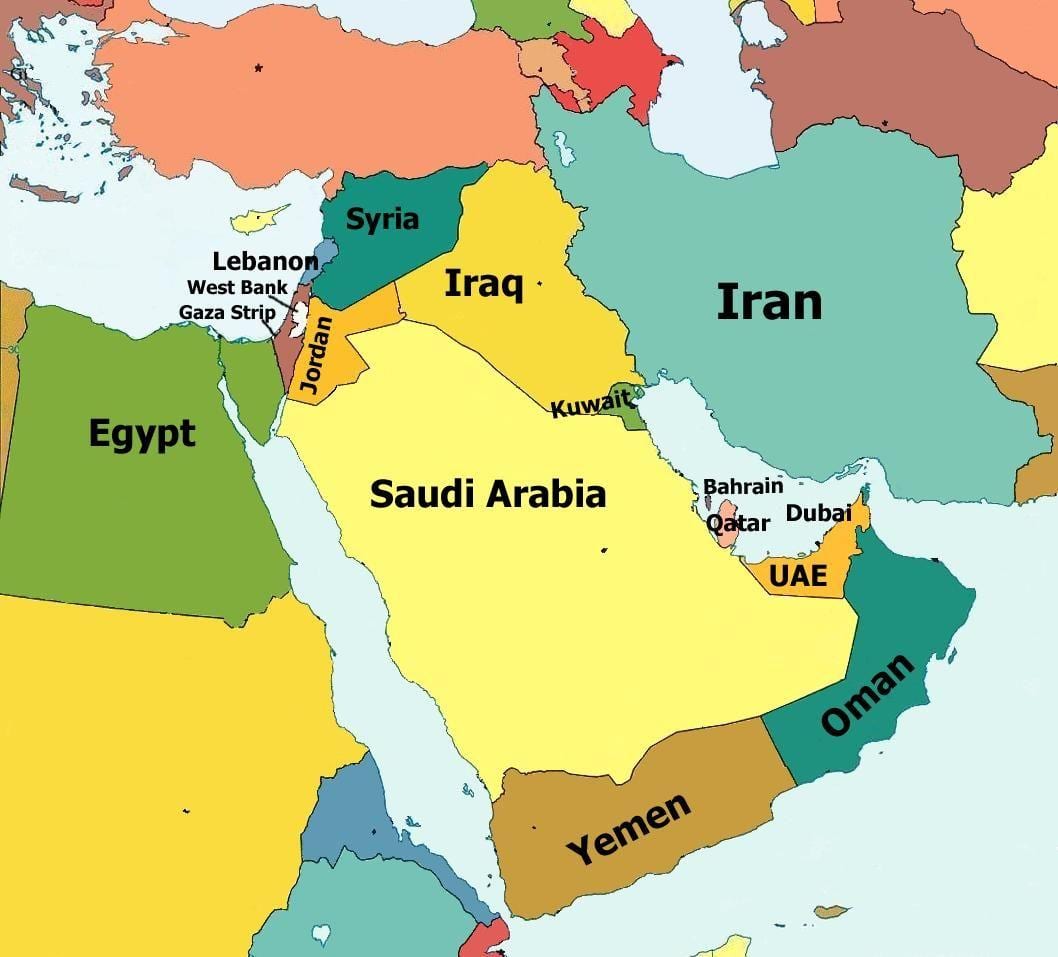 Bahrain nước trong bản đồ thế giới