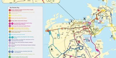 Bahrain tuyến xe buýt bản đồ