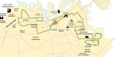 Bản đồ của trung tâm thành phố Bahrain